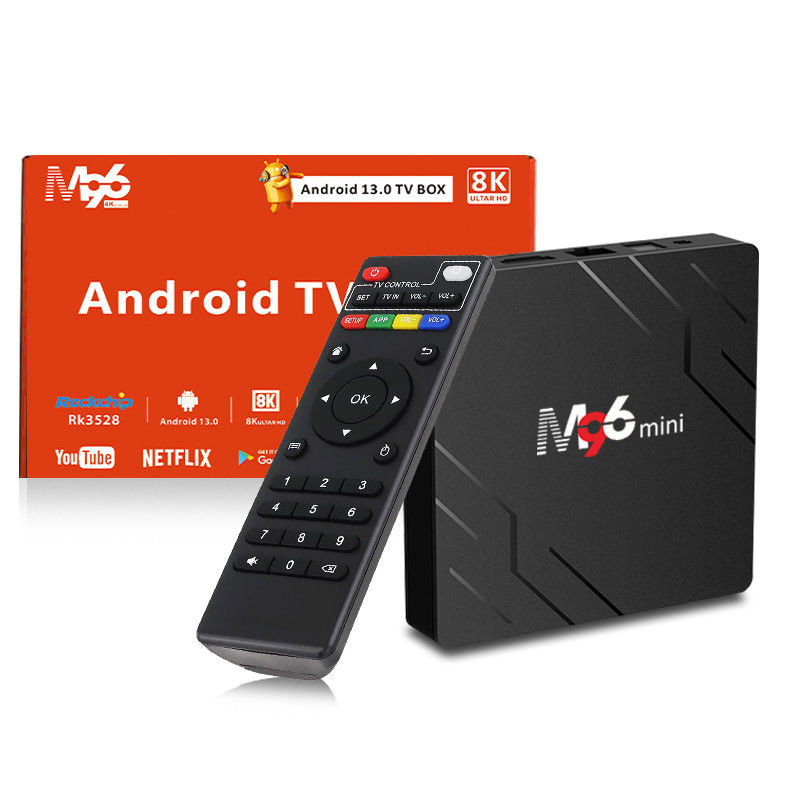 جعبه تلویزیون هوشمند ماندگار M96 مینی H.265 4K 75fps 10 بیت 2.4G 5G BT5.0WIFI6
