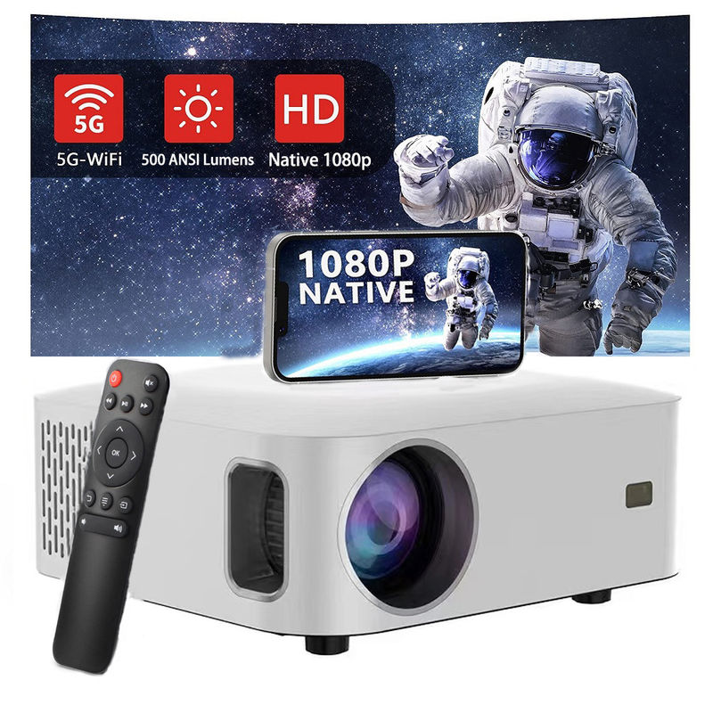 پروژکتور هوشمند قابل حمل 200 ولت با صفحه نمایش LCD 5.0 اینچی، پروژکتور کوچک سبک سینمای خانگی