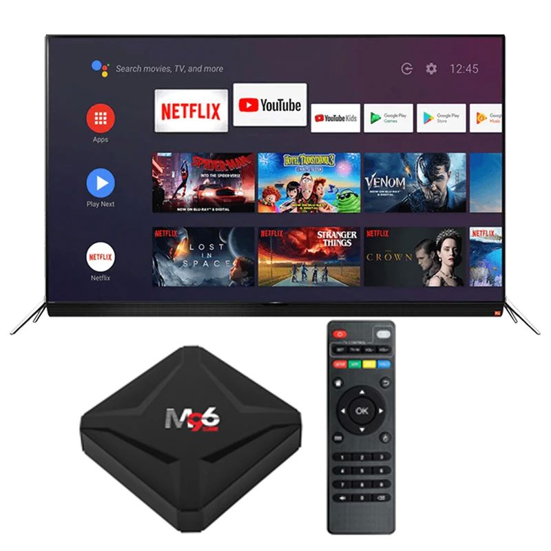 10 بیتی Smart TV Box M96 Mini با H.265 4K 75fps ویدیو دکودر 4GB DDR4 رم