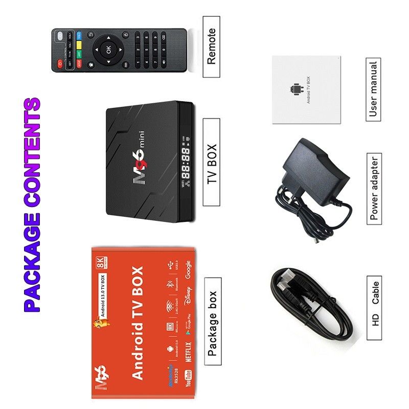 HDMI 2.1 Smart Media Box با دوام ، قابل حمل اندروید تلویزیون Box برای تلویزیون هوشمند