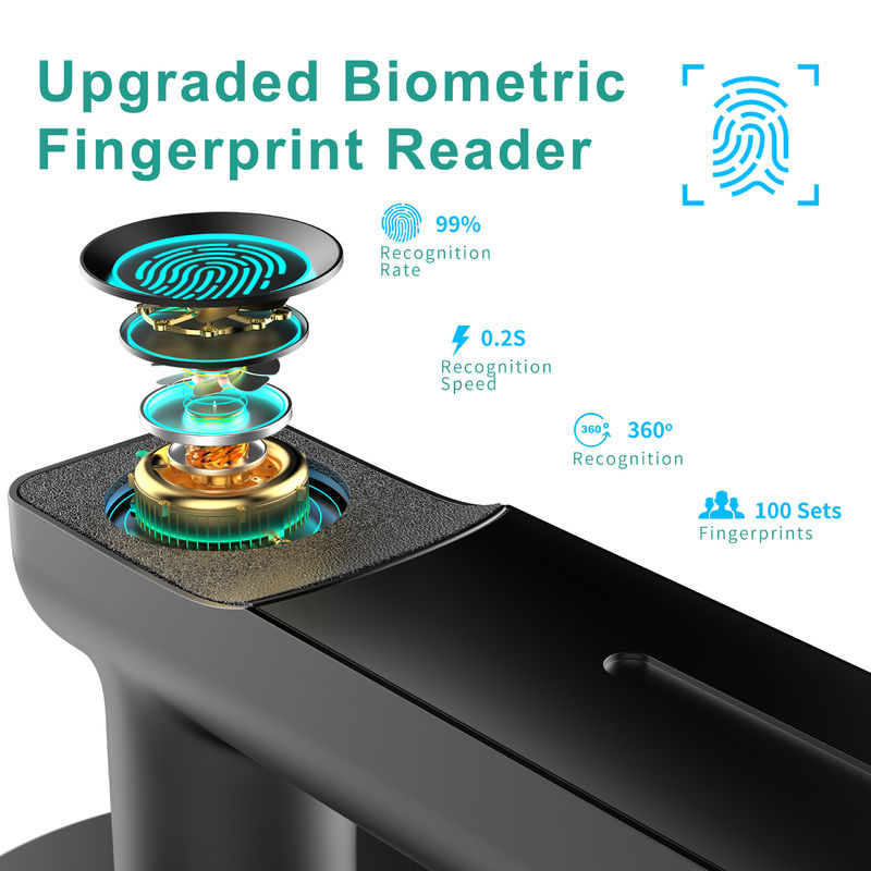 عملکرد اپلیکیشن، قفل درب اثر انگشت هوشمند، قفل درب بدون کلید با دسته، قفل درب اتاق خواب برای اتاق خواب / دفتر